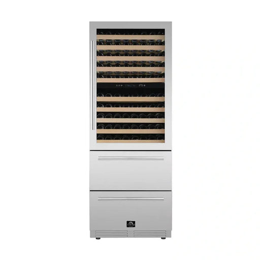 Forno Celano 30-Inch 21.3 Cu.ft Dual Zone Wine Cellar & Beverage Cooler (FWCDR6697-30S) FORNO