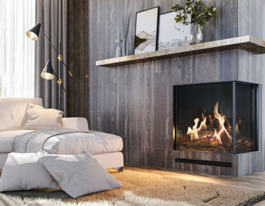 Faber MatriX Two-sided Built-in Gas Fireplace, Right-facing - front view