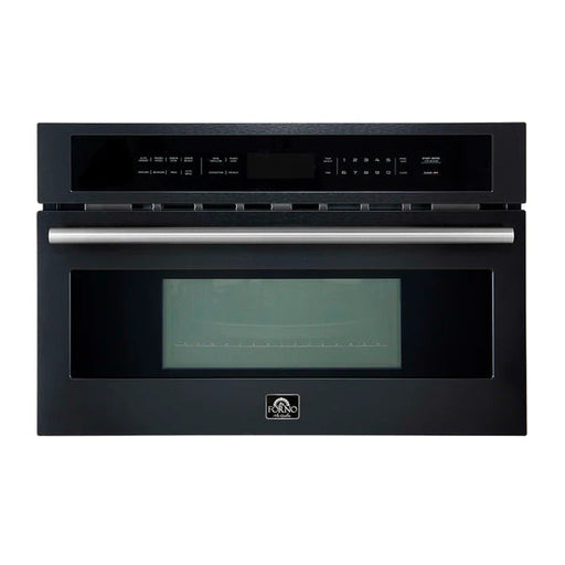 Forno Oliena Espresso 30-Inch 1.6 Cu.ft Compact Oven in Black with Stainless Steel Handle FMWDR3093-30BLK FORNO
