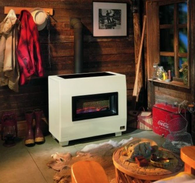 Empire RH65B visual flame room heater with blower