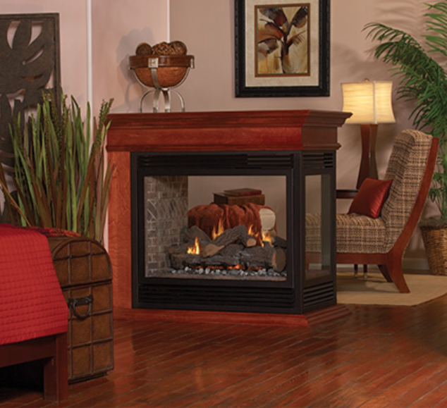 Empire Tahoe Premium 36 inch peninsula direct vent gas fireplace DVP36PP