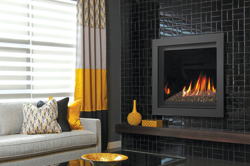 Kingsman ZCV34/39/42 series clean view gas fireplace with glass media