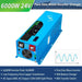 Green Vista Living Off Grid Solar Kit 6000W 24VDC 120V/240V 10.24KWH Lithium Battery 6 X 370 Watt Solar... - Side View