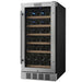 Empava EMPV-WC09S 31 bottle wine cooler, front view fully loaded with bottles