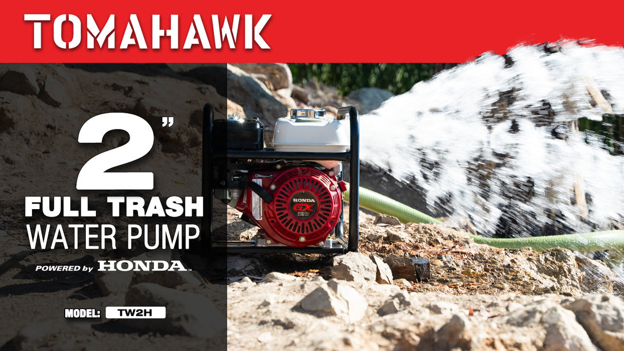 Tomahawk Power 2 Inch Trash Water Pump 164 GPM 3.5HP GX120 powered by Honda Portable Utility - Detail View 3