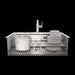 Forno Acqua 33-Inch Drop-In/Undermount 3-Level MultiSINK Workstation Sink with Waterfall... Kitchen Appliance - Side View