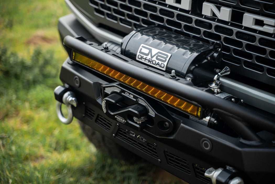 DV8 Offroad 20-Inch Elite Series Amber LED Light Bar Single Row – installed on vehicle, image 4 of 15