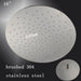 Cascada Showers 20" Ceiling Mount Round Rainfall LED Shower Head, Stainless Steel - Alternate View