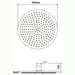 Cascada Showers 20" Ceiling Mount Round Rainfall LED Shower Head, Stainless Steel - Detail View 2
