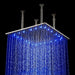 Cascada Luxury 20" LED Rainfall Shower System: Thermostatic Control - Side View