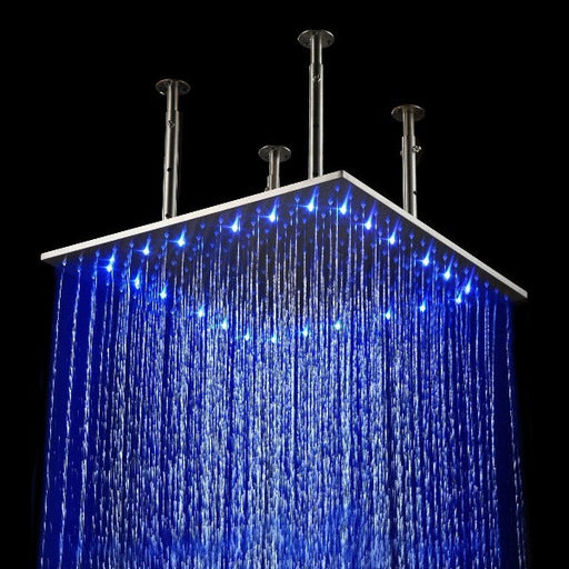 Cascada Showers 20" Cascada Tuscany Rainfall LED Luxury Shower System, Brushed Nickel Finish - Alternate View