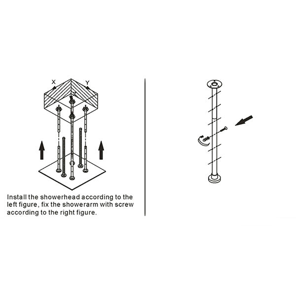 Cascada Showers 20" Rainfall LED Shower Set Double-Function Valve - Product Image 7