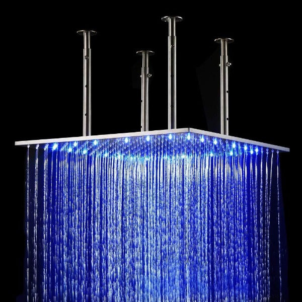 Cascada Showers 20" Rainfall LED Shower Set Double-Function Valve - Detail View 2