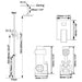 Cascada Showers 20" Rainfall LED Shower Set Double-Function Valve - Alternate View