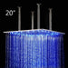 Cascada Square Ceiling Mount Rainfall LED Shower Head (Include Shower Arm)