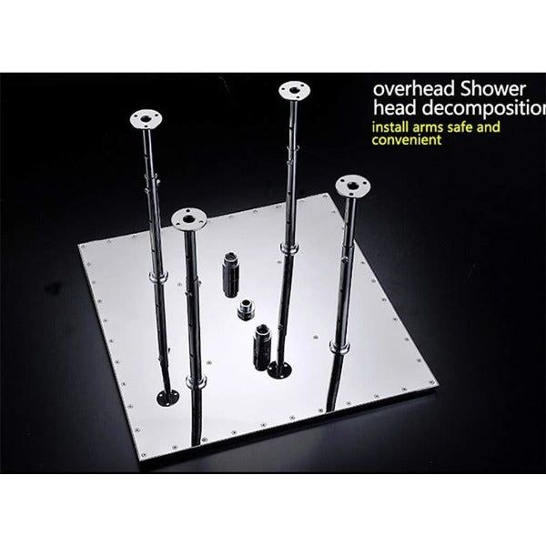 Cascada Showers 20" Square Ceiling Mounted Thermostatic Shower System 4 Rainfall Mode - Detail View 3