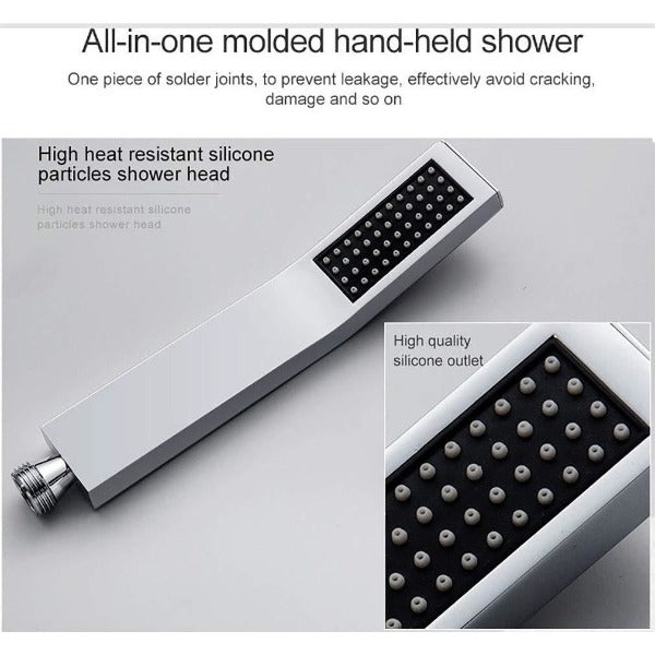Cascada Showers 20" Square LED Ceiling Mounted Thermostatic Shower System - Detail View 2