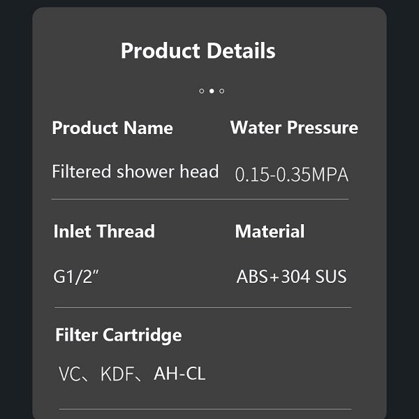 Cascada Filtered Shower Head Black - View 9