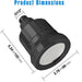 Cascada Filtered Shower Head Black - Side View