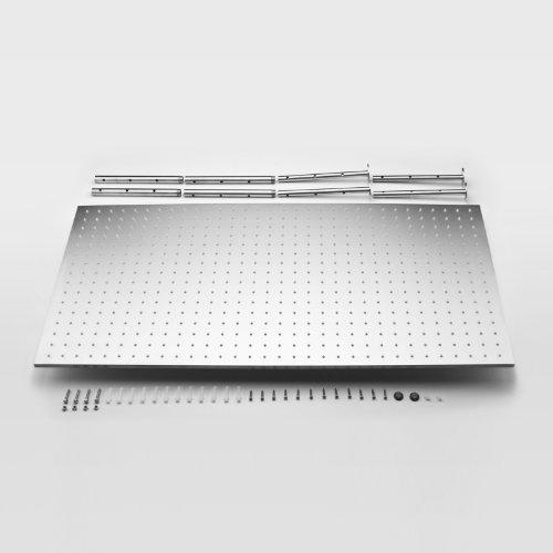 Cascada Showers 20"X40" Luxury Rectangular LED Rain Shower Head Brushed Stainless Steel - Alternate View