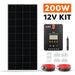 Green Vista Living Rich Solar - 200 Watt Solar Kit - Side View