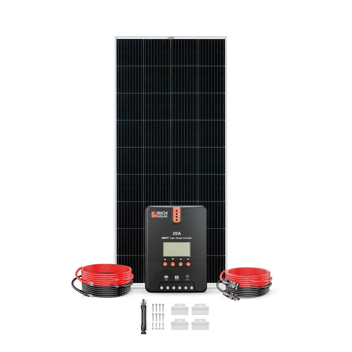 Green Vista Living Rich Solar - 200 Watt Solar Kit - Close-Up
