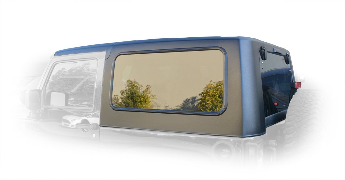 DV8 Offroad 2007-2018 Jeep JK 2-Door Square Back Hard Top – on the trail, image 1 of 7