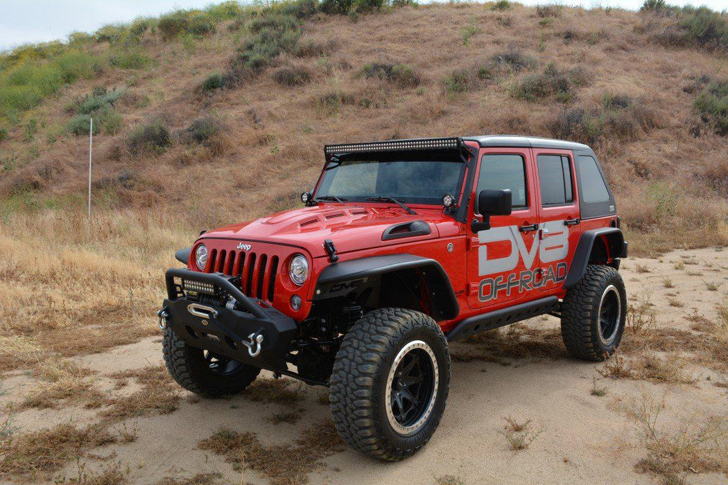 DV8 Offroad 2007-2018 Jeep JK Heat Dispersion Hood – on the trail, image 9 of 15