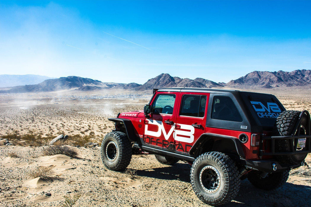 DV8 Offroad 2007-2018 Jeep JK Wide Fender Flares Front & Rear – on the trail, image 12 of 15