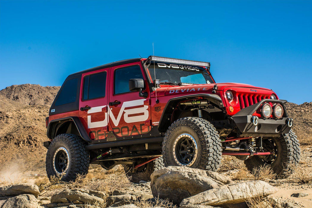 DV8 Offroad 2007-2018 Jeep JK Wide Fender Flares Front & Rear – on the trail, image 13 of 15