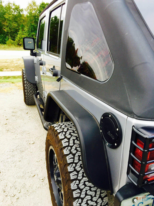 DV8 Offroad 2007-2018 Jeep JK Wide Fender Flares Front & Rear – on the trail, image 14 of 15