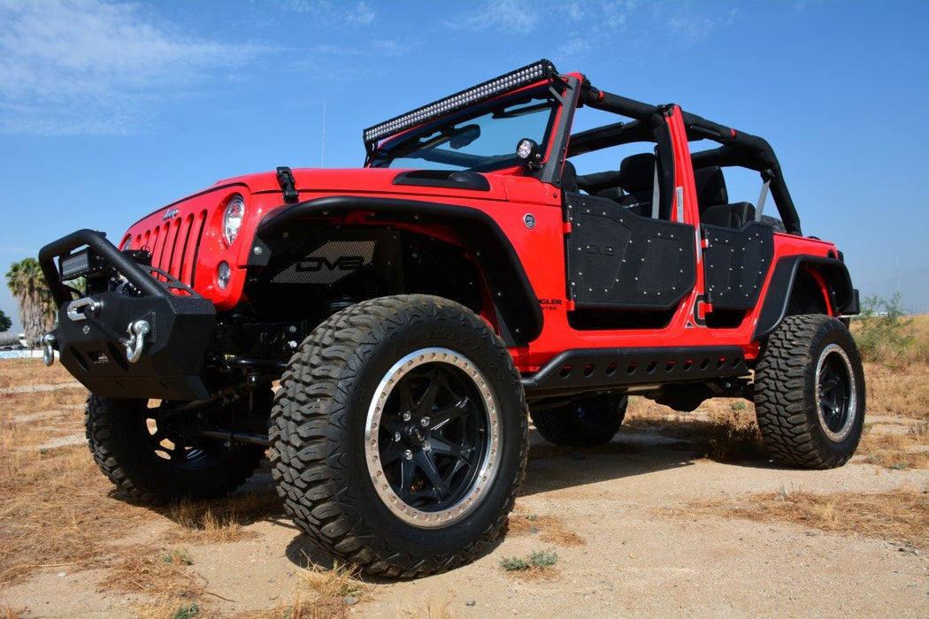 DV8 Offroad 2007-2018 Jeep Wrangler JK Rear Rock Doors – on the trail, image 2 of 6
