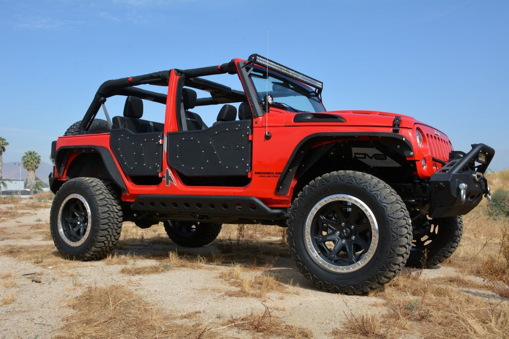 DV8 Offroad 2007-2018 Jeep Wrangler JK Rear Rock Doors – on the trail, image 3 of 6