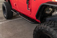 DV8 Offroad 2007-2018 4-Door Jeep Wrangler JK OE Plus Side Steps – installed on vehicle, image 2 of 16