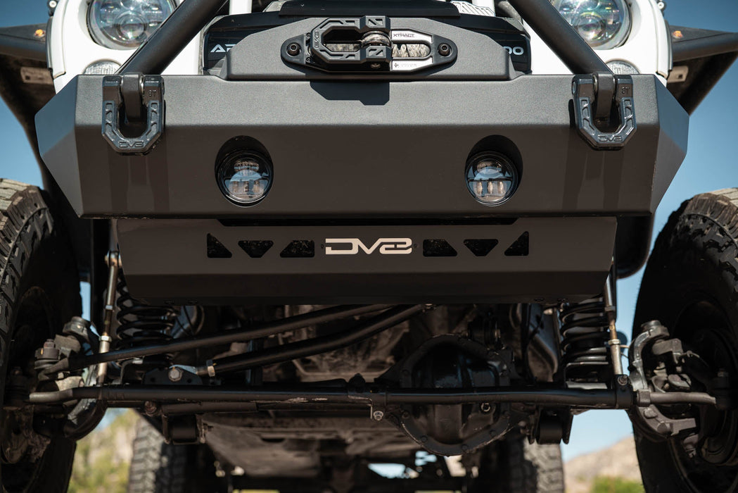 DV8 Offroad 2007-2018 Jeep Wrangler JK Front Skid Plate – installed on vehicle, image 5 of 16