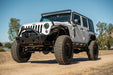 DV8 Offroad 2007-2018 Jeep Wrangler JK Front Skid Plate – installed on vehicle, image 6 of 16