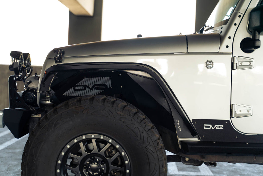 DV8 Offroad 2007-2018 Jeep Wrangler JK Slim Fender Flares – installed on vehicle, image 3 of 17