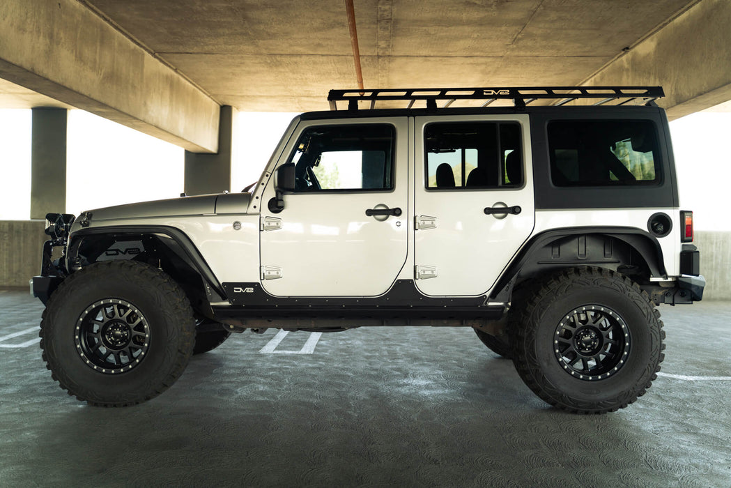 DV8 Offroad 2007-2018 Jeep Wrangler JK Slim Fender Flares – installed on vehicle, image 4 of 17