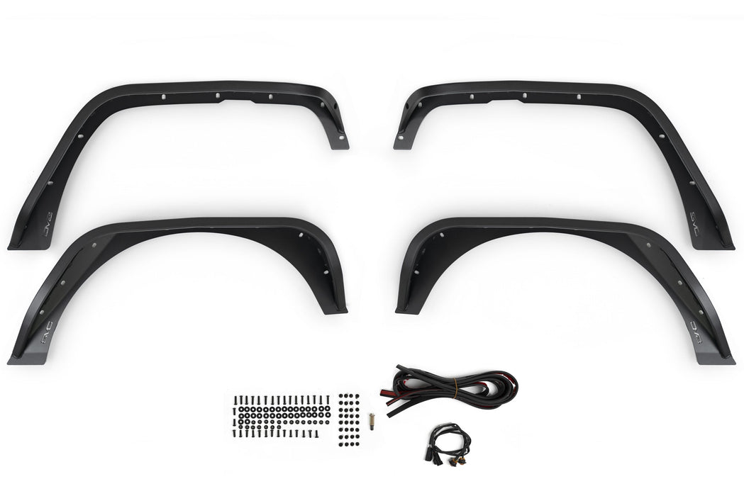 DV8 Offroad 2007-2018 Jeep Wrangler JK Slim Fender Flares – product view, image 17 of 17