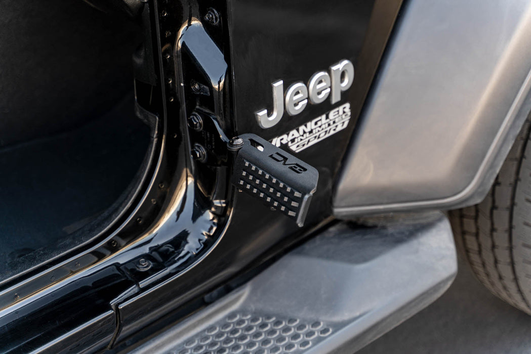 DV8 Offroad 2007-2026 Jeep Wrangler JK/JL & Gladiator JT Foot Pegs – installed on vehicle, image 2 of 15