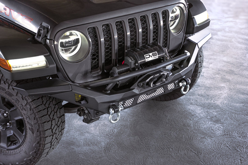 DV8 Offroad 2007-2026 Jeep Wrangler JK/JL & Gladiator JT MTO Series Front Bumper – installed on vehicle, image 3 of 20