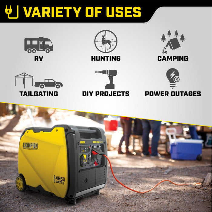 Champion 200992 3650W/4650W Recoil Start Portable Gas Inverter Generator Manufacturer RFB - Close-Up
