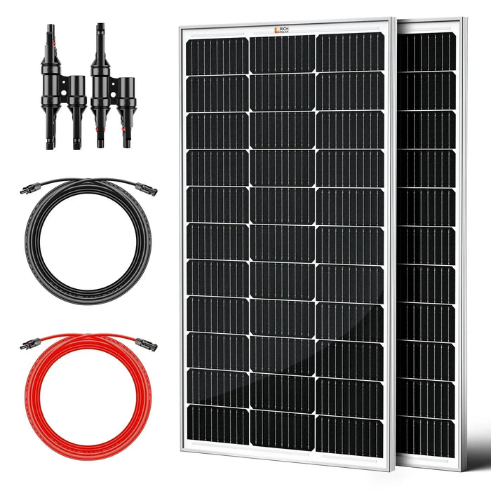 Green Vista Living Rich Solar - 200 Watt Solar Kit for Solar Generators Portable Power Stations