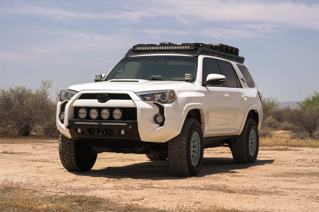 Rago Fabrication 2010-2024 Toyota 4Runner Roof Rack With Light Pocket – on the trail, image 13 of 20