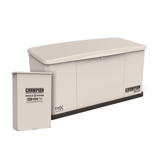 Champion 201016 22kW FLEX Generator w/200A SE NEMA 3R WHOLE HOUSE FLEX ATS (Aluminum Enclosure)
