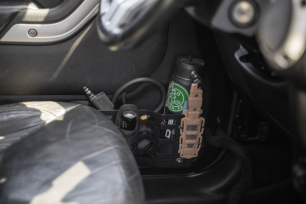 DV8 Offroad 2011-2018 Jeep Wrangler JK Front Door Pocket Molle Panels – installed on vehicle, image 5 of 15