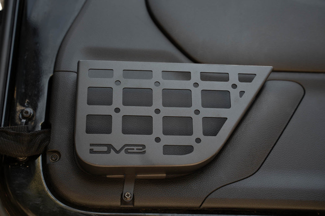 DV8 Offroad 2011-2018 Jeep Wrangler JK Slim Front Door Molle Pockets – installed on vehicle, image 6 of 15