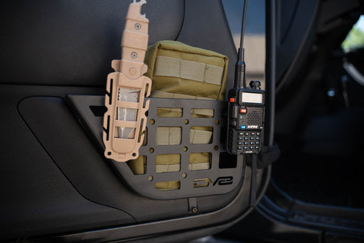 DV8 Offroad 2011-2018 Jeep Wrangler JK Slim Front Door Molle Pockets – installed on vehicle, image 2 of 15