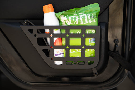 DV8 Offroad 2011-2018 Jeep Wrangler JK Slim Rear Door Molle Pockets – installed on vehicle, image 2 of 13