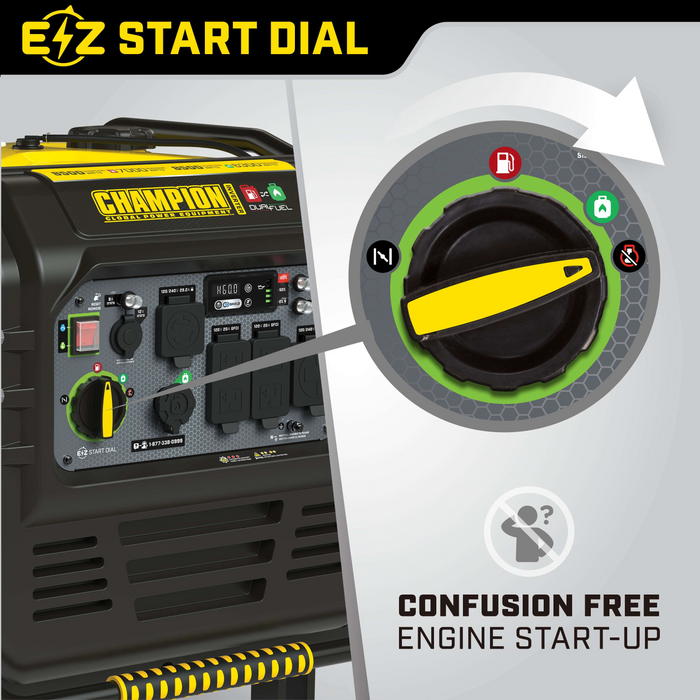 Champion 201175 7000W/8500W Generator Dual Fuel Gas Propane Inverter Low THD CO Shield Electric Start New - Dimensions